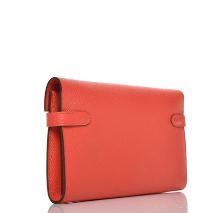 Hermes Epsom Kelly Longue Wallet Rose Jaipur 3 of 8