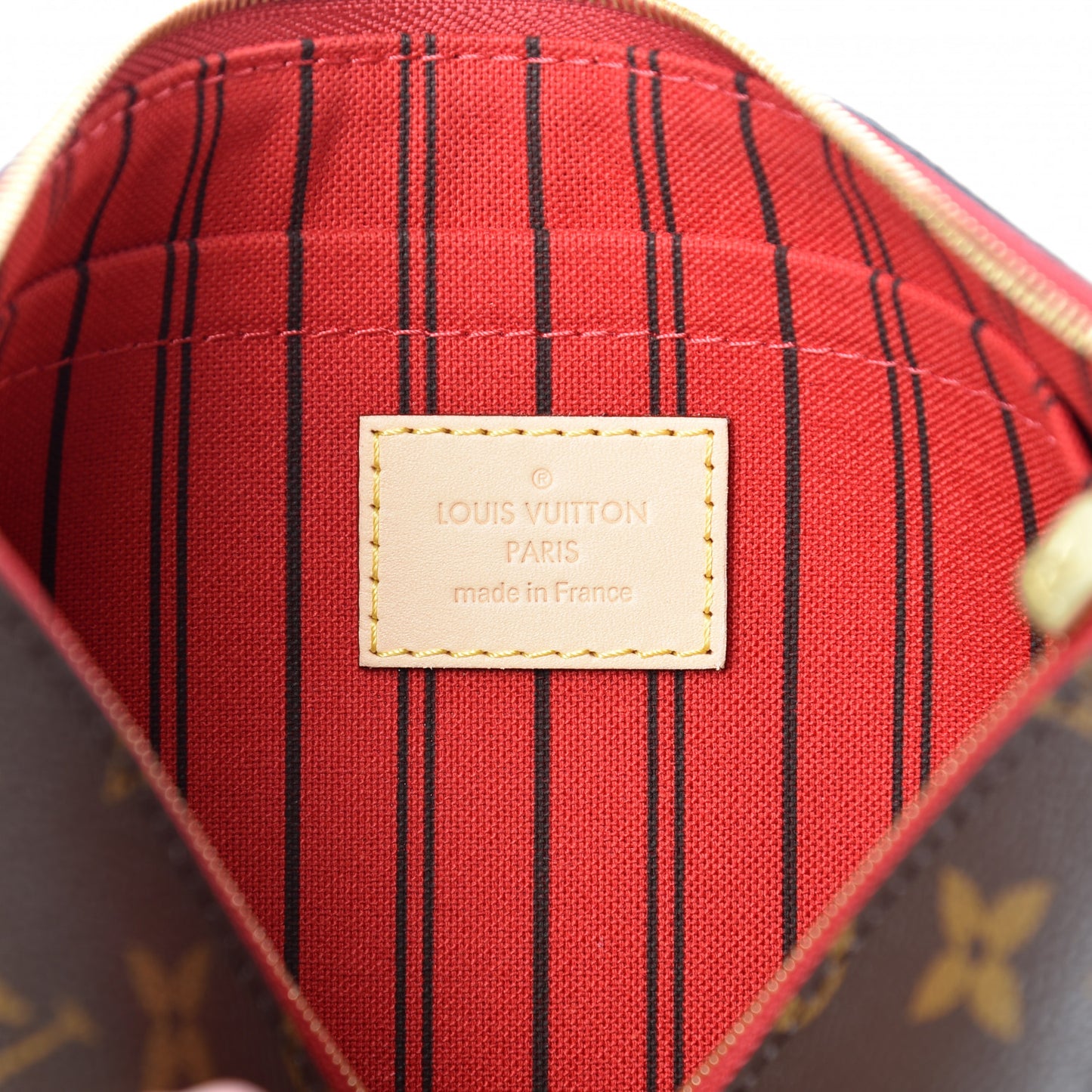 Monogram Neverfull MM GM Pochette Cherry