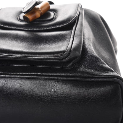Gucci Calfskin Bamboo Backpack Black 11 of 13