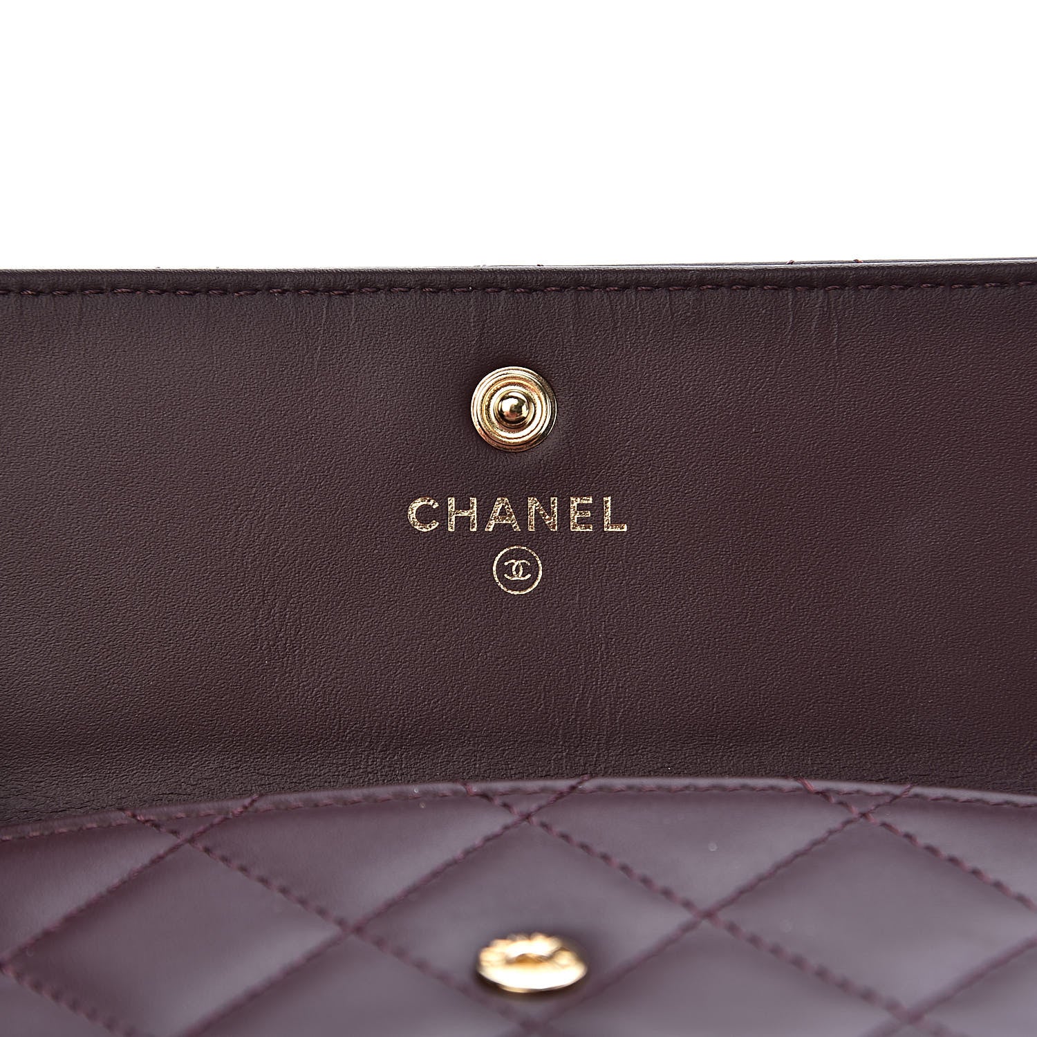 Chanel Lambskin Quilted Wallet On Removable Chain Insert Burgundy 6 of 8