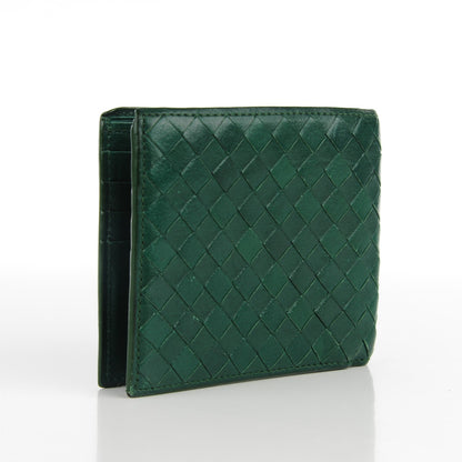 Bottega Veneta Nappa Intrecciato Bi-Fold Wallet Green 3 of 8