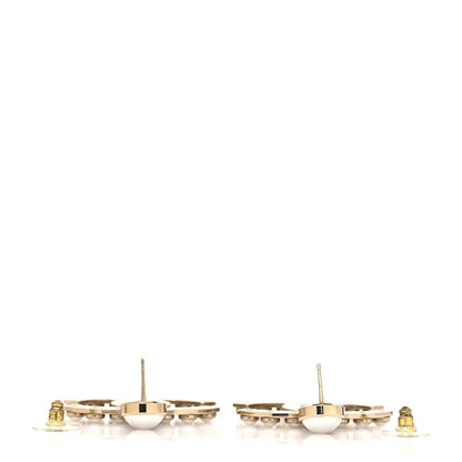 Chanel Metal Pearl CC Dangle Earrings Gold 3 of 4