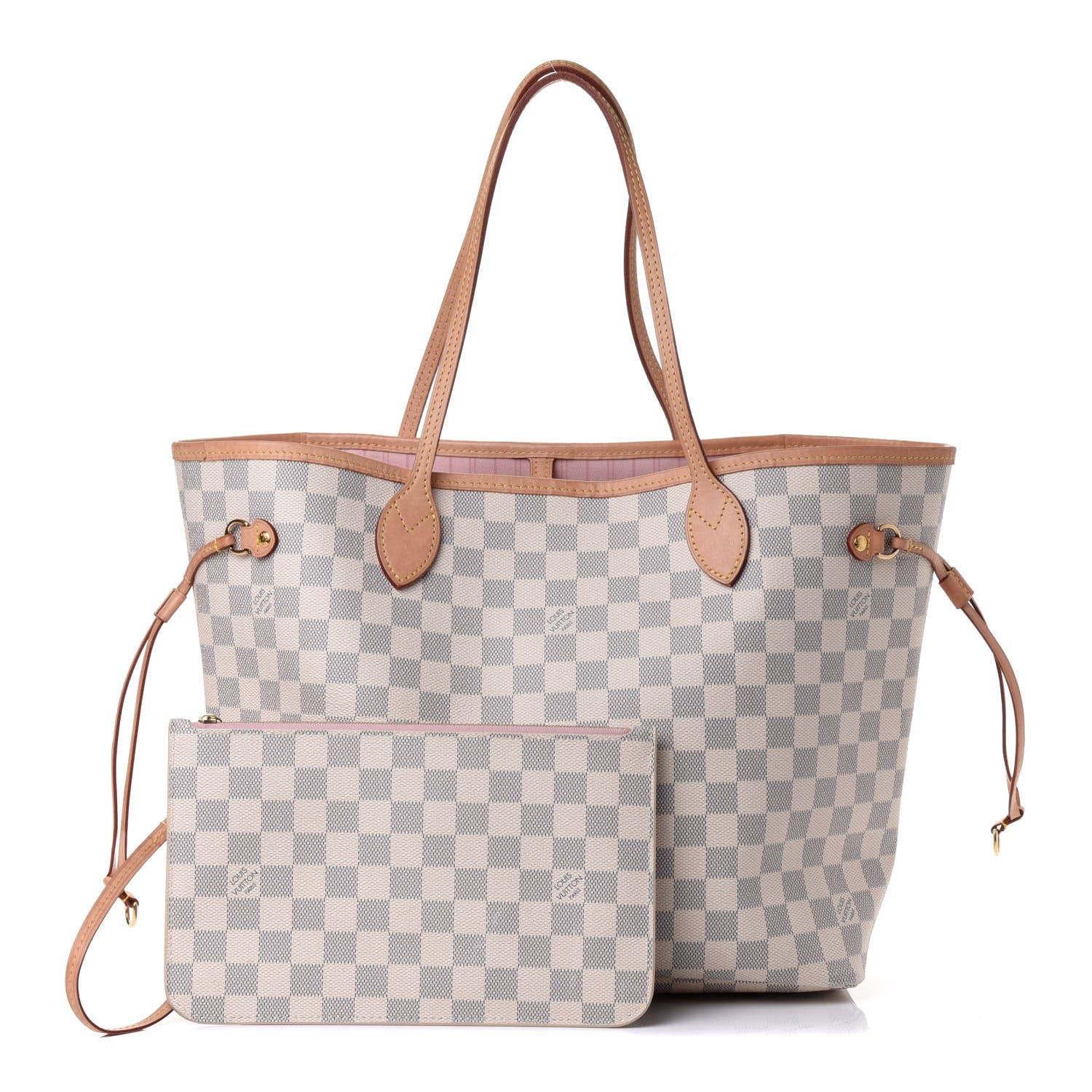 Louis Vuitton Damier Azur Neo Neverfull MM Rose Ballerine 1 of 4
