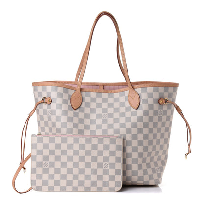Louis Vuitton Damier Azur Neo Neverfull MM Rose Ballerine 1 of 4
