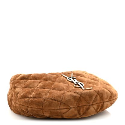 Saint Laurent Suede Quilted Icarino Bag Cognac 4 of 9