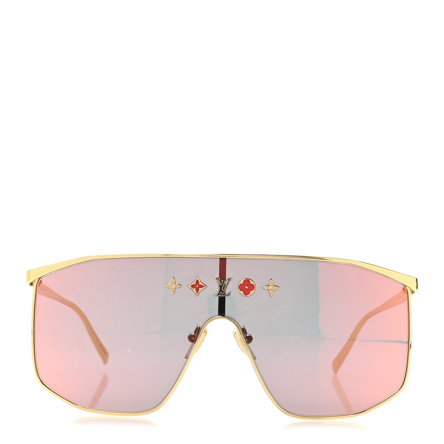 Metal LV Golden Mask Sunglasses Z2727U Gold