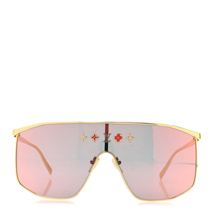 Louis Vuitton Metal LV Golden Mask Sunglasses Z2727U Gold 2 of 8
