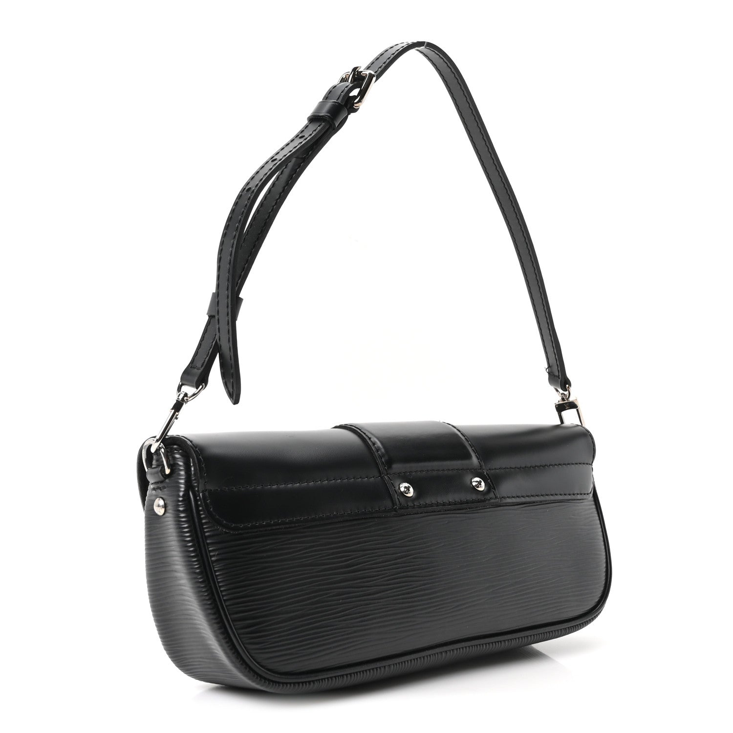 Louis Vuitton Epi Montaigne Clutch Black 3 of 9