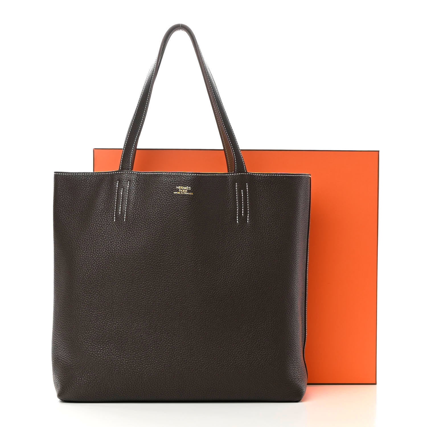 Hermes Taurillon Clemence Double Sens 36 Etoupe Ebene 20 of 20