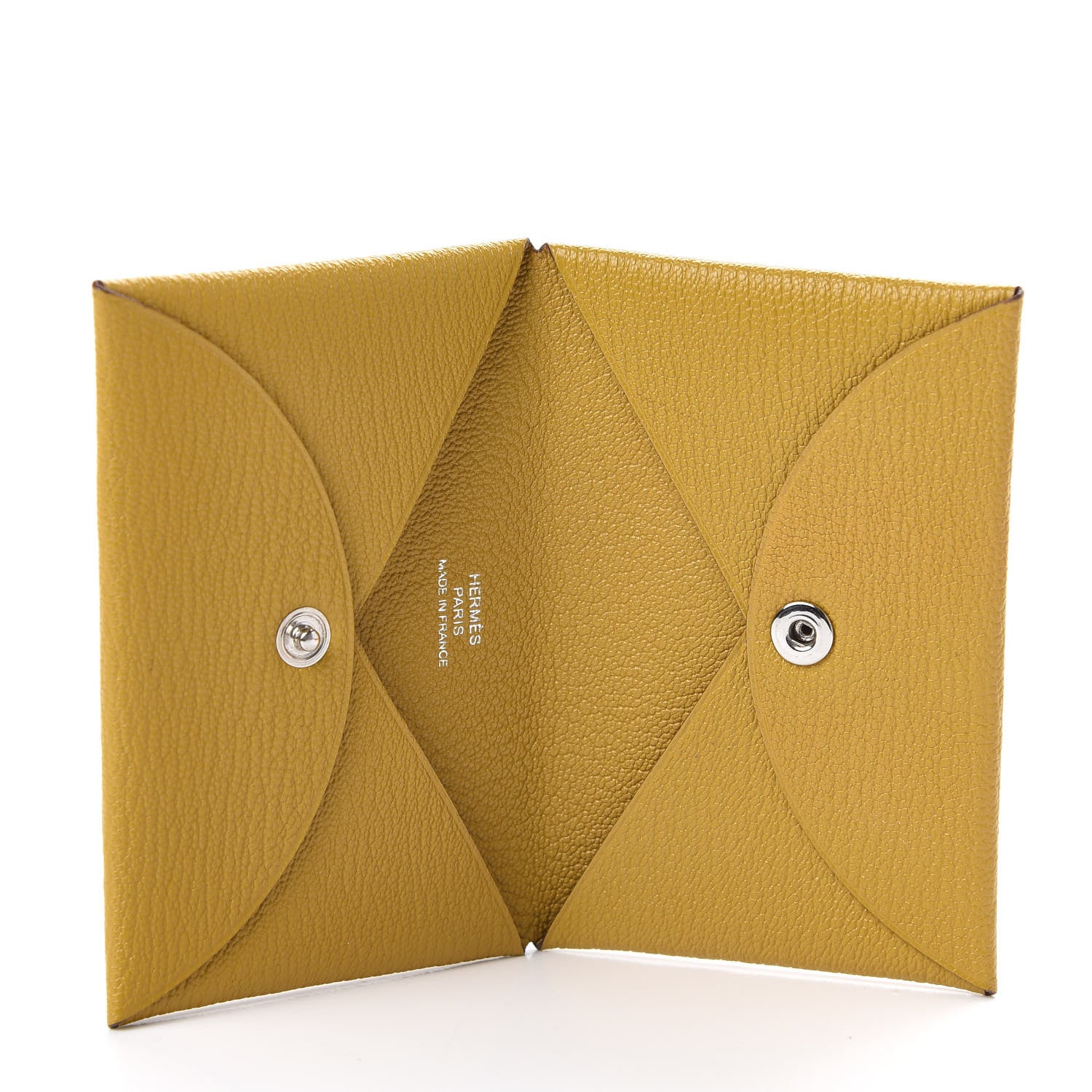 Hermes Chevre Mysore Calvi Card Case Jaune Ambre 5 of 7