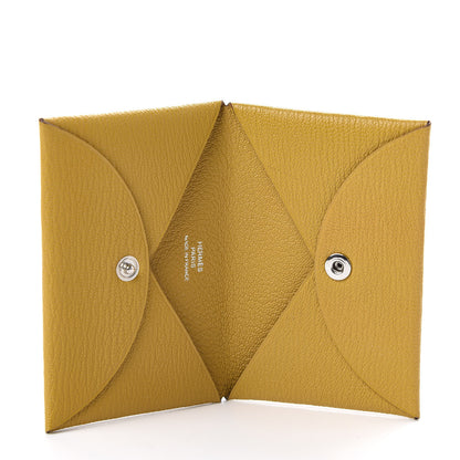 Hermes Chevre Mysore Calvi Card Case Jaune Ambre 5 of 7