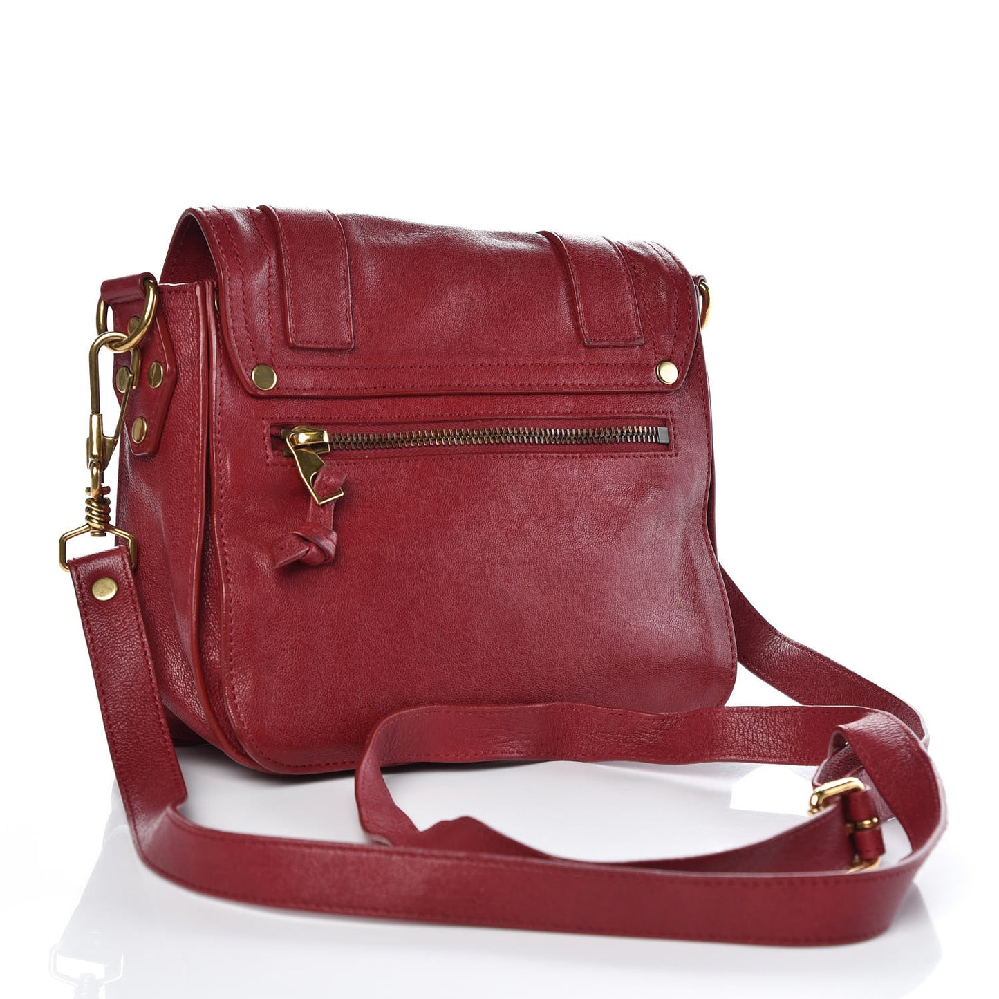 Lambskin PS1 Mini Pouch Messenger Bag Burgundy