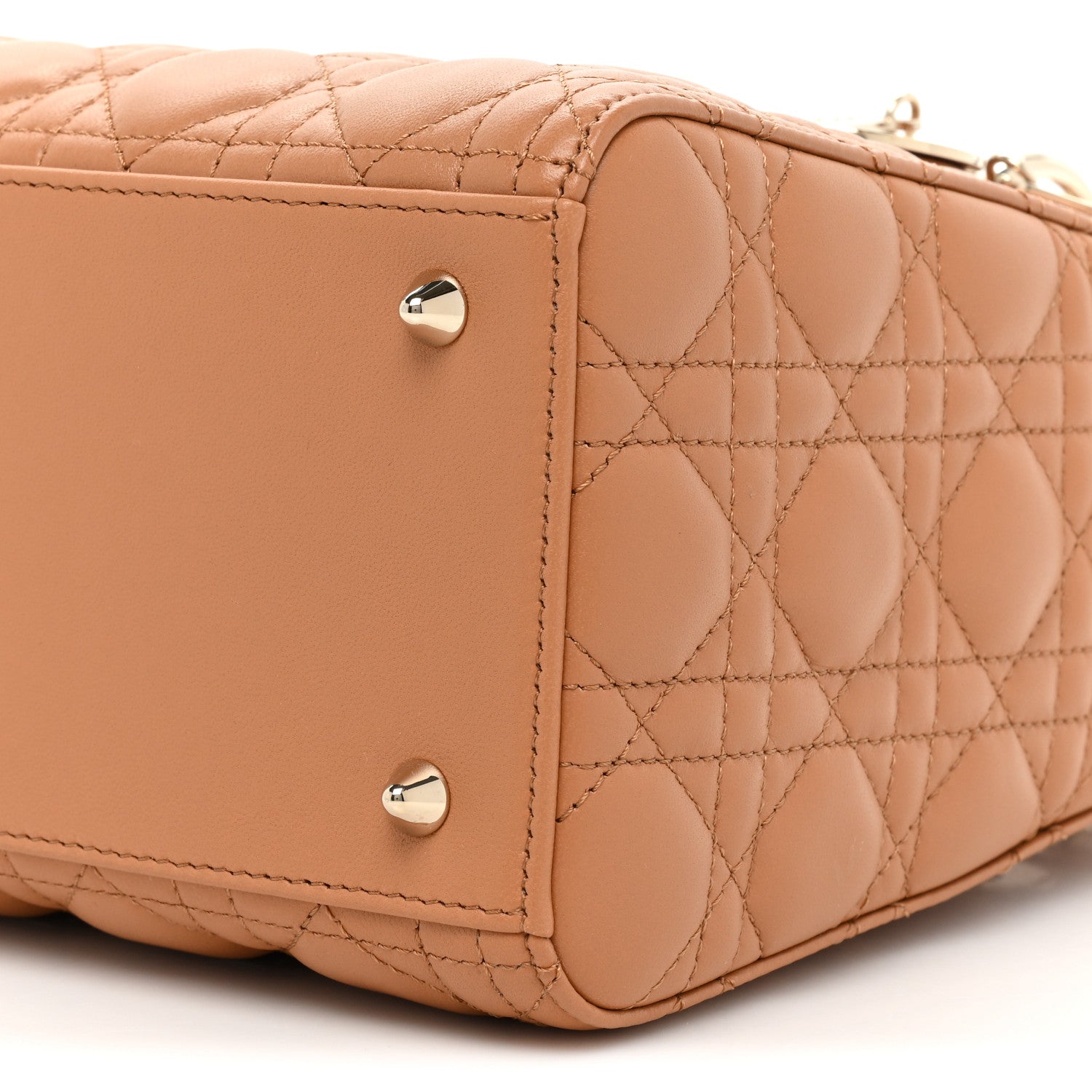 Christian Dior Lambskin Cannage Medium Lady Dior Amber 7 of 8