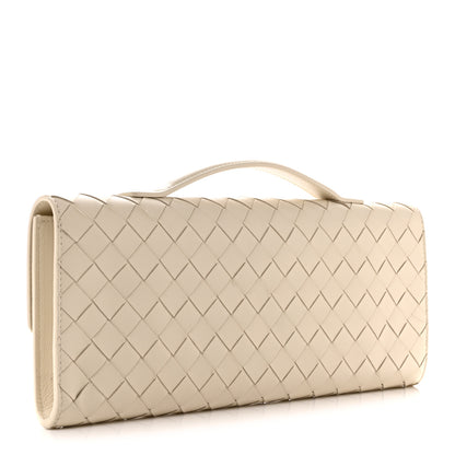 Bottega Veneta Nappa Intrecciato Long Andiamo Top Handle Clutch Sea Salt 3 of 10