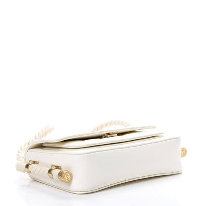 Chanel Crumpled Calfskin En Vogue Rope Flap White 3 of 12