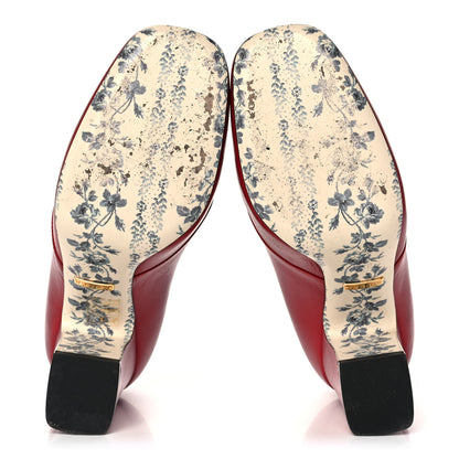 Gucci Malaga Kid GG Victoire 95mm Loafer Pumps 35.5 Hibiscus Red 5 of 10