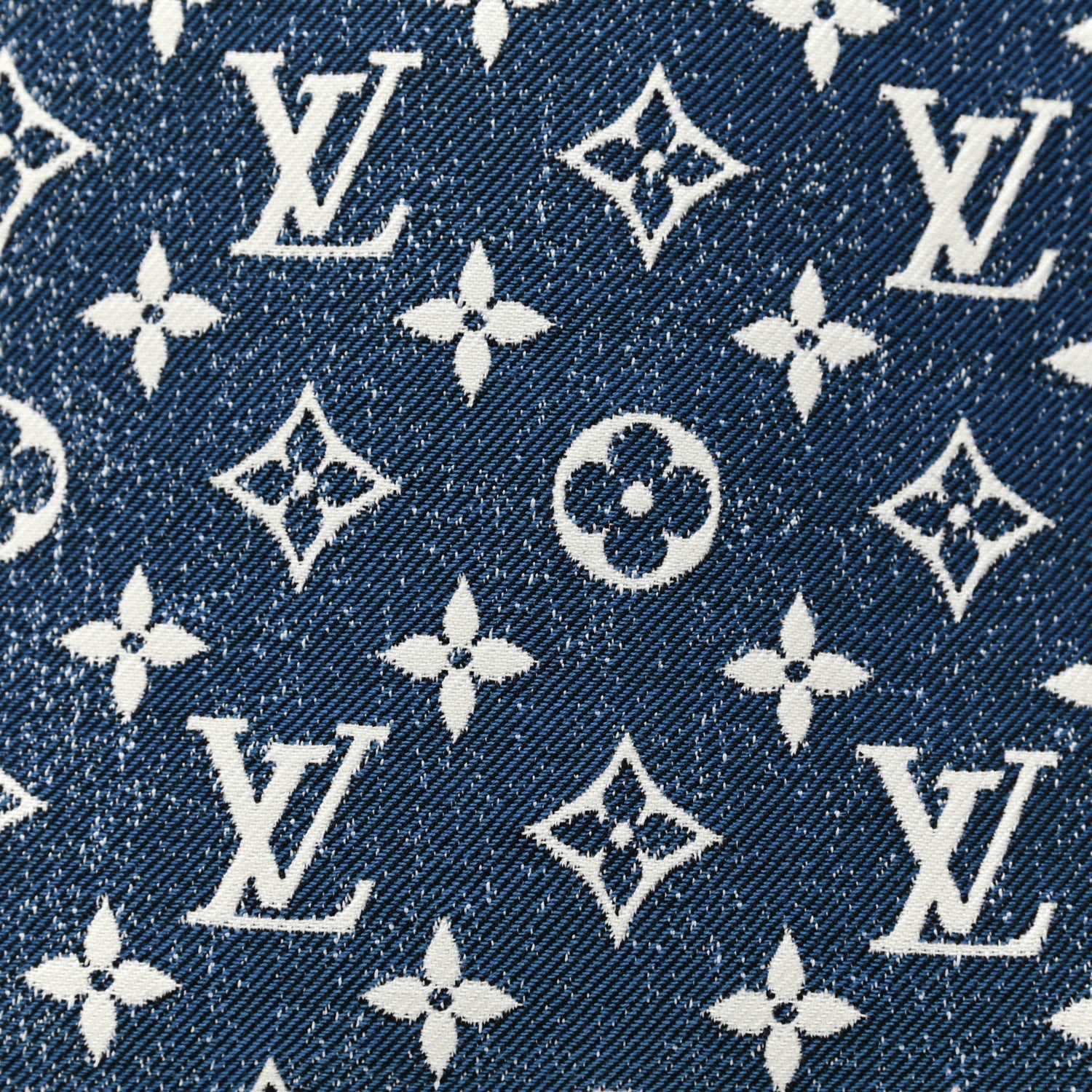 Louis Vuitton Monogram Jacquard Denim Onthego MM Bleu 7 of 10