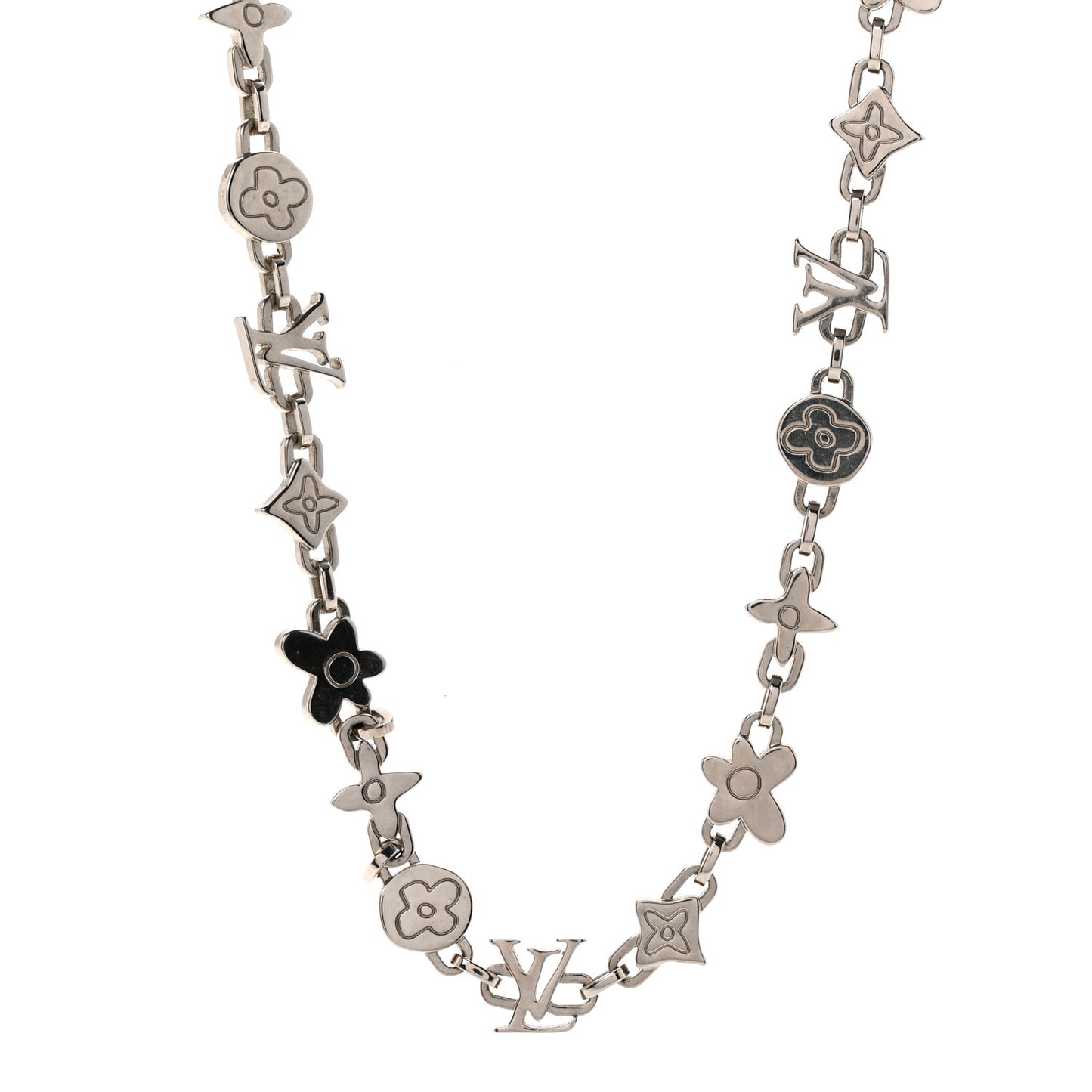 Metal Craggy Necklace Silver
