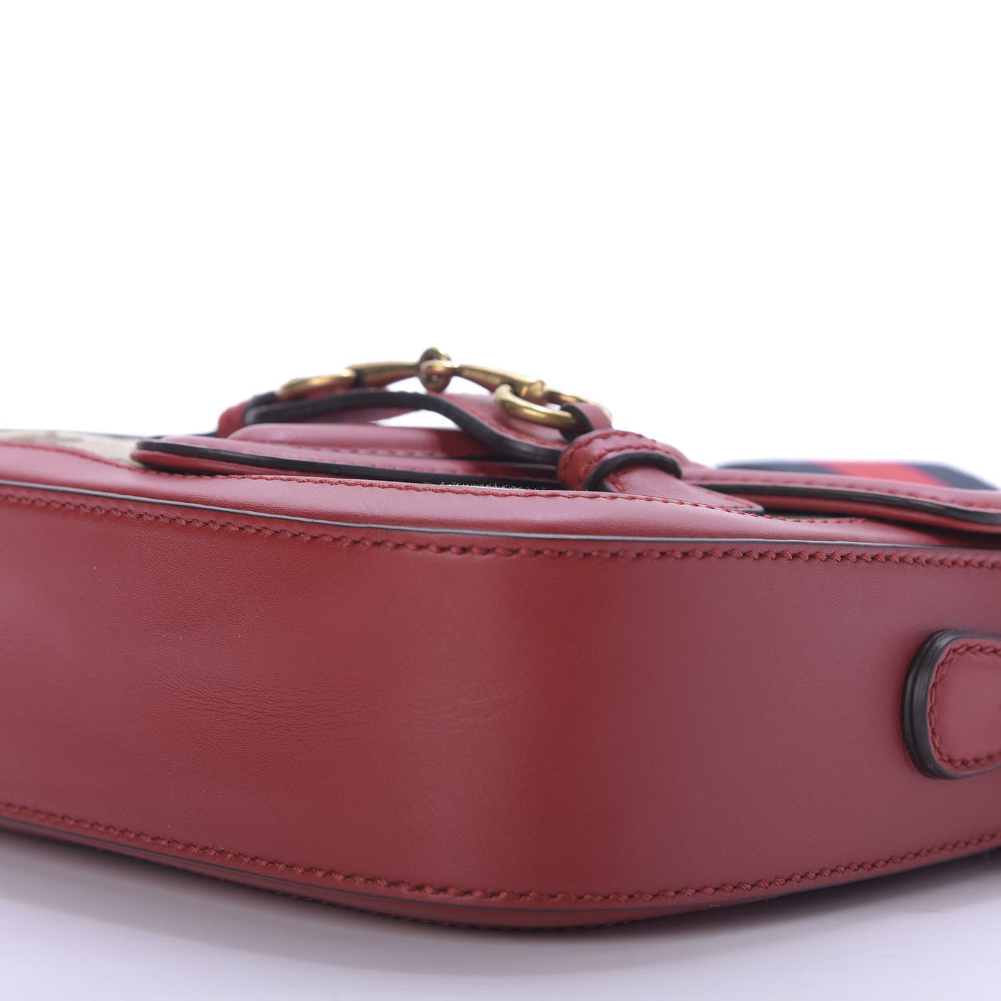 Monogram Ruinart Calfskin Small Lady Web Shoulder Bag Beige Ebony Hibiscus Red