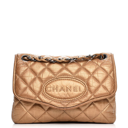 Chanel Aged Calfskin Vintage Ligne Flap Gold 1 of 15