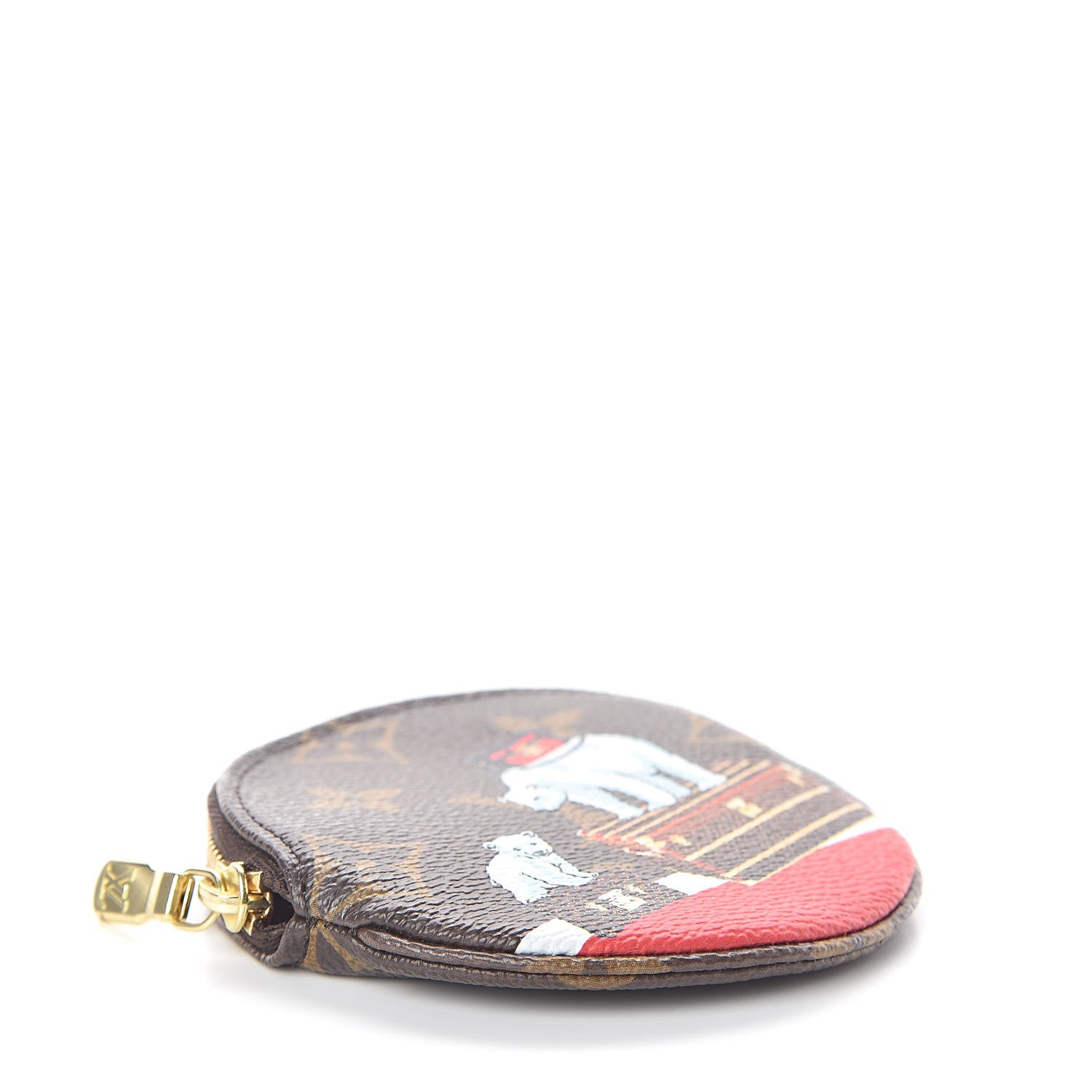 Louis Vuitton Monogram 2017 Christmas Animation Round Coin Purse 4 of 6