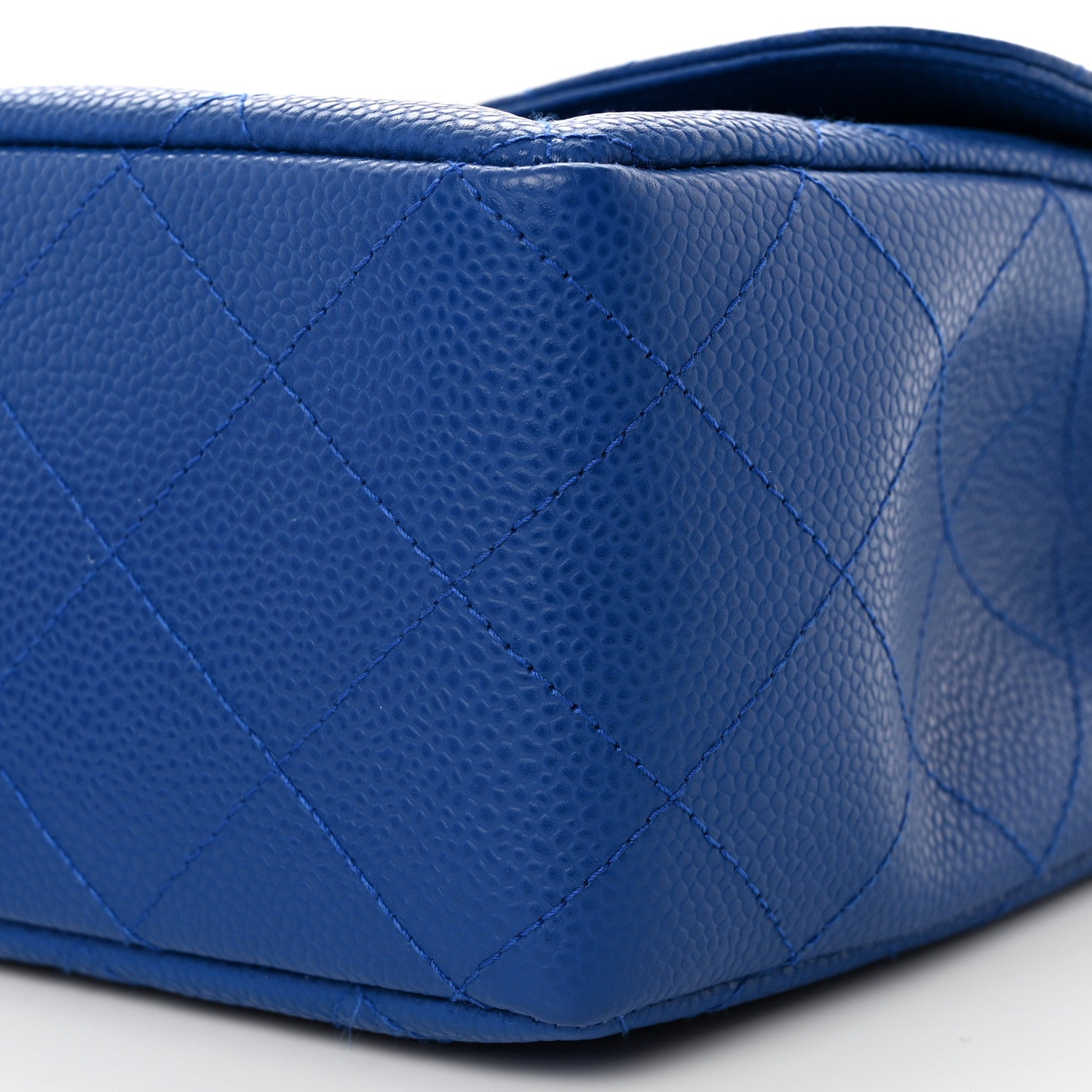 Chanel Caviar Quilted Jumbo Single Flap Dark Blue 10 of 11