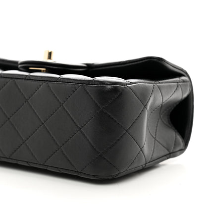 Chanel Lambskin Quilted Mini Top Handle Rectangular Flap Black 10 of 11