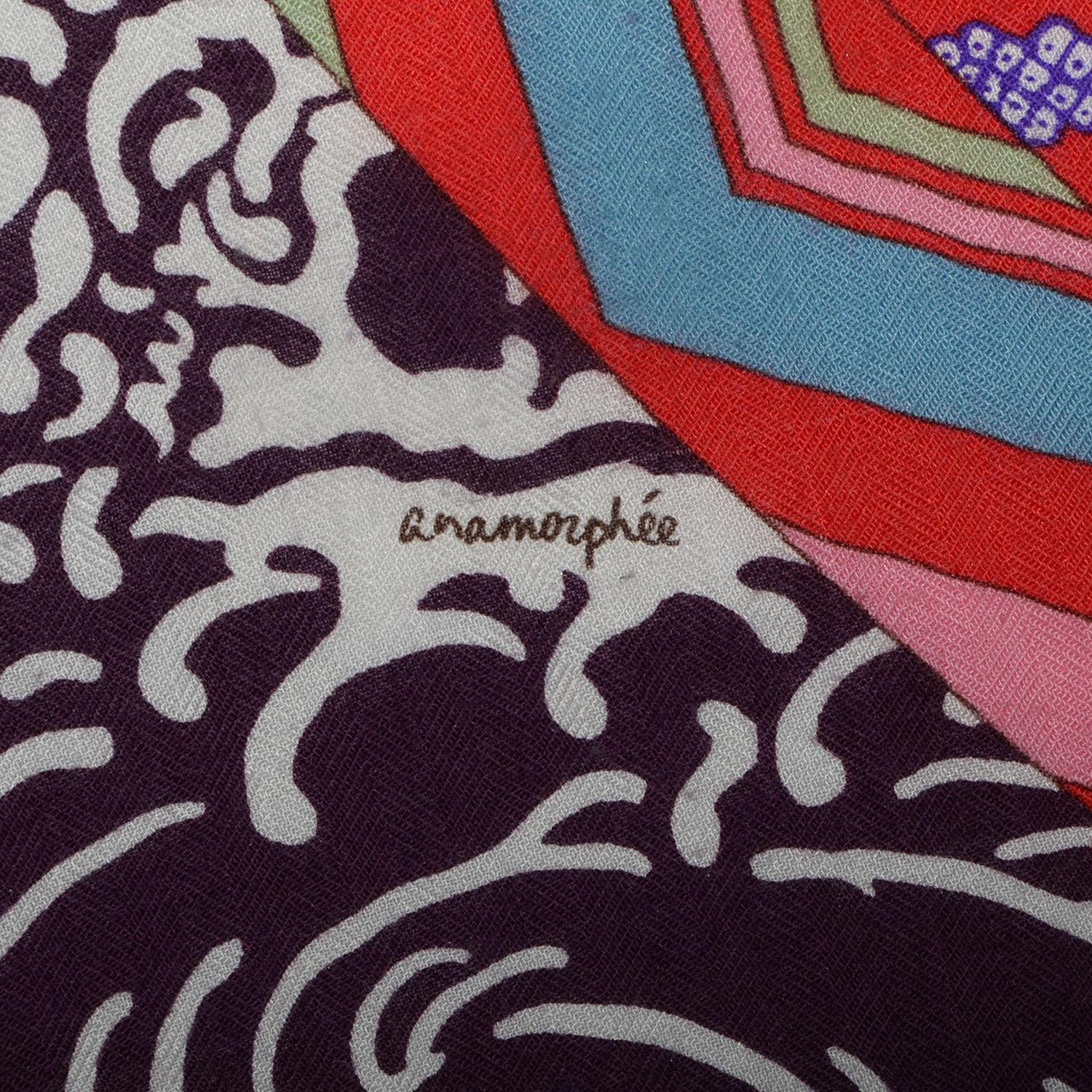 Hermes Cashmere Silk Ex Libris en Monogram Kimonos Shawl GM 140 4 of 4