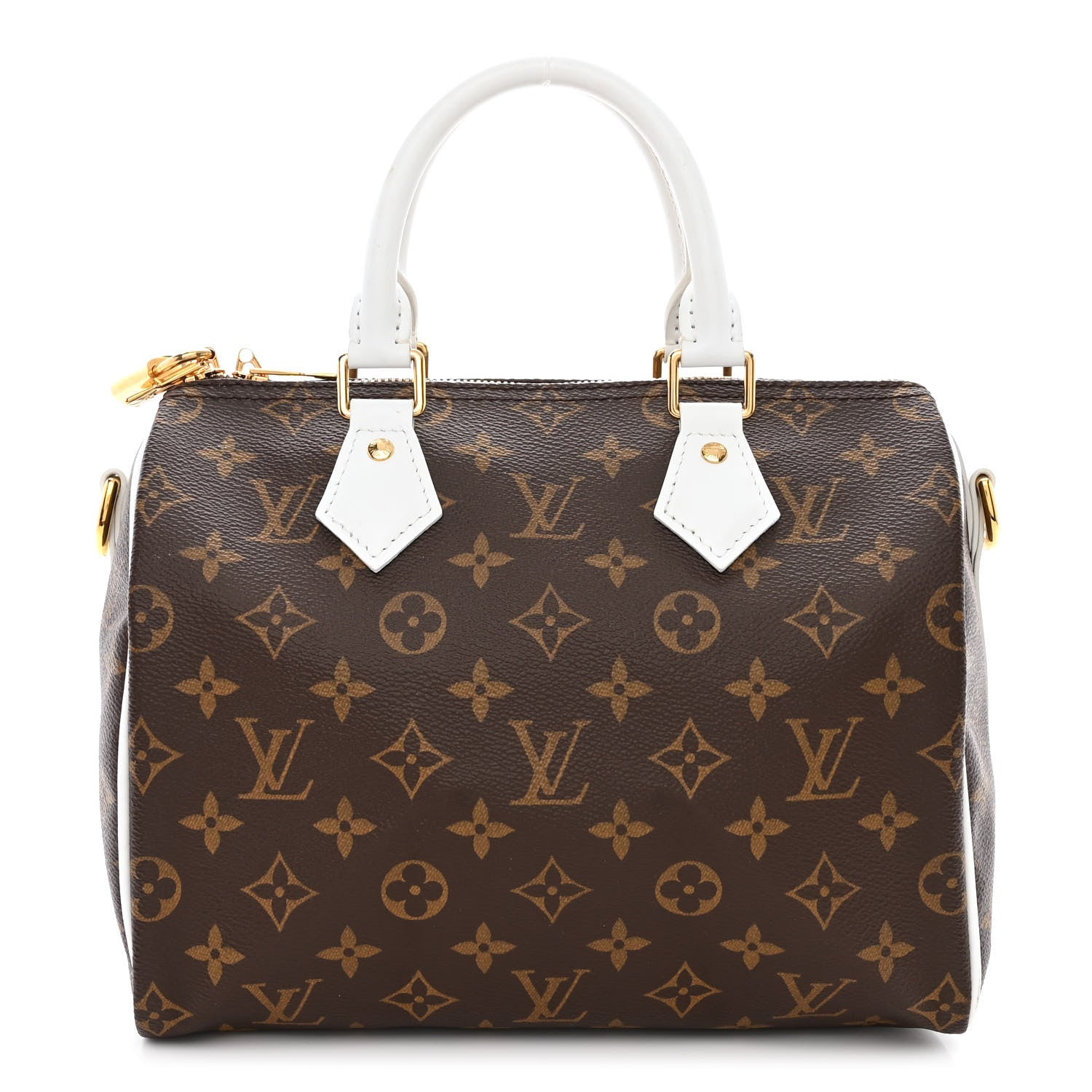 Louis Vuitton Monogram LV Match Speedy Bandouliere 25 White 1 of 10