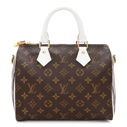 Louis Vuitton Monogram LV Match Speedy Bandouliere 25 White 1 of 10