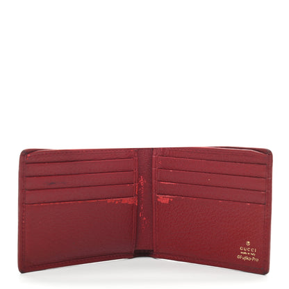 Gucci X DORAEMON Mini Vintage GG Supreme Monogram Bi-Fold Wallet Beige Cherry Red 5 of 7