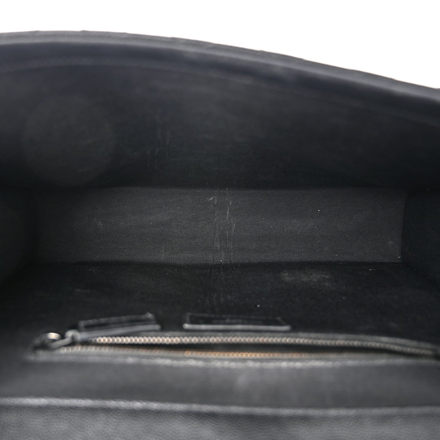 Grain De Poudre Textured Mixed Matelasse Large Triquilt Monogram Monochrome Satchel Black