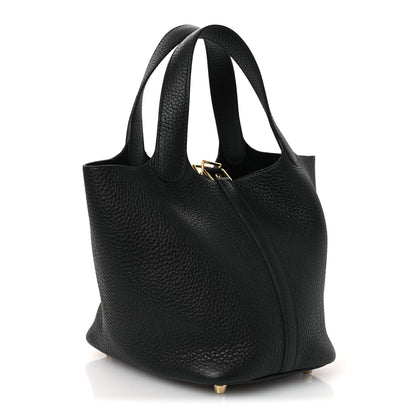 Hermes Taurillon Clemence Picotin Lock 18 PM Black 3 of 11