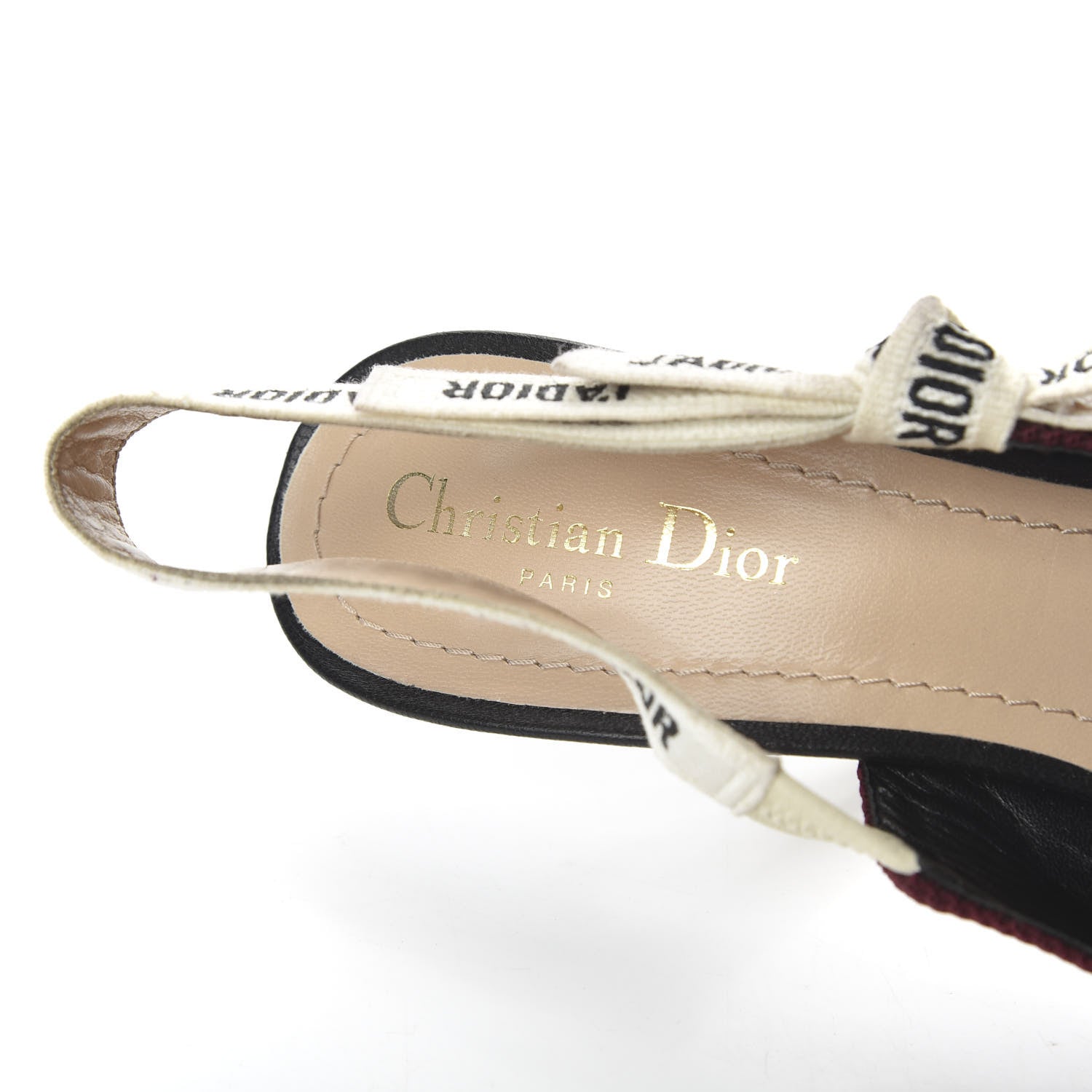 Christian Dior Technical Canvas Ribbon J'Adior Slingback 100mm Pumps 40.5 Rouge Black 7 of 9