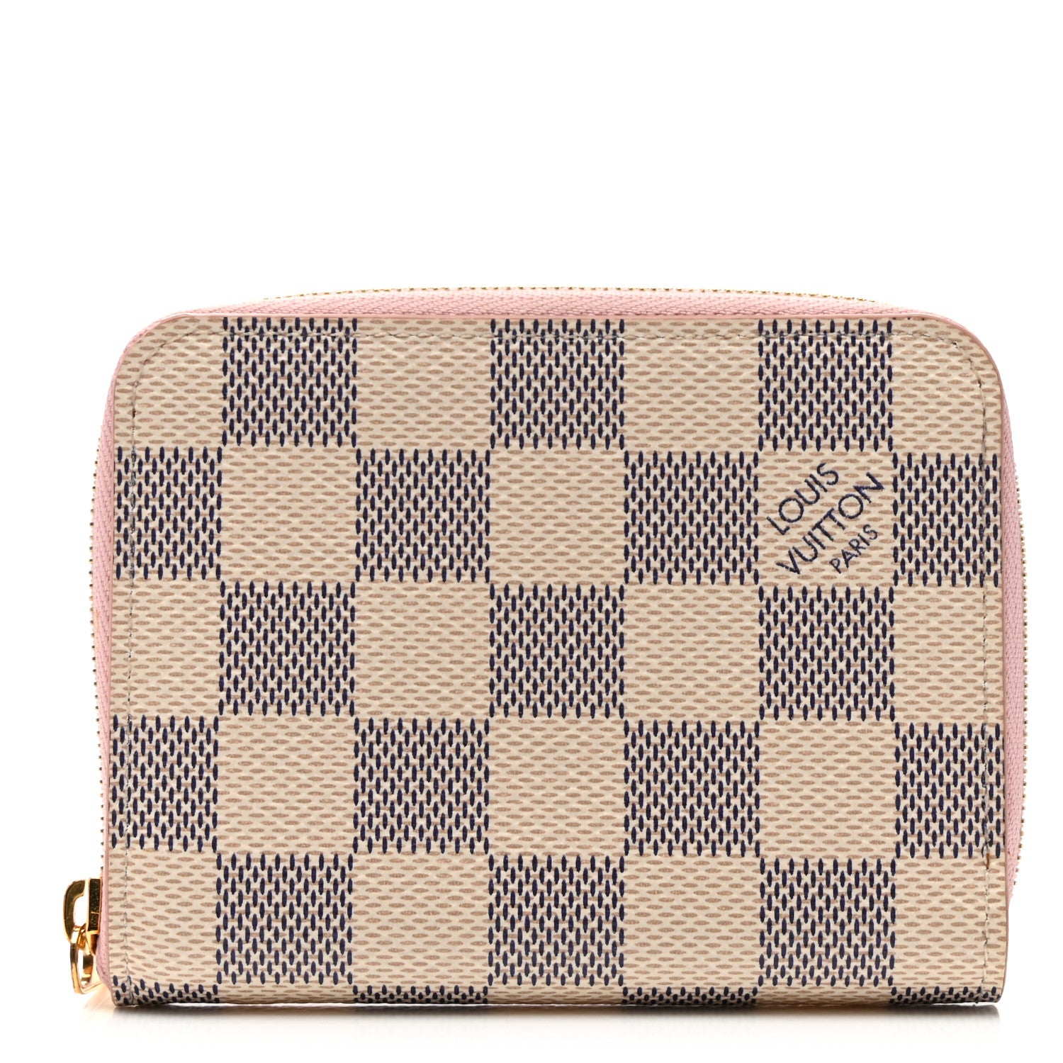 Louis Vuitton Damier Azur Zippy Coin Purse Rose Ballerine 1 of 6