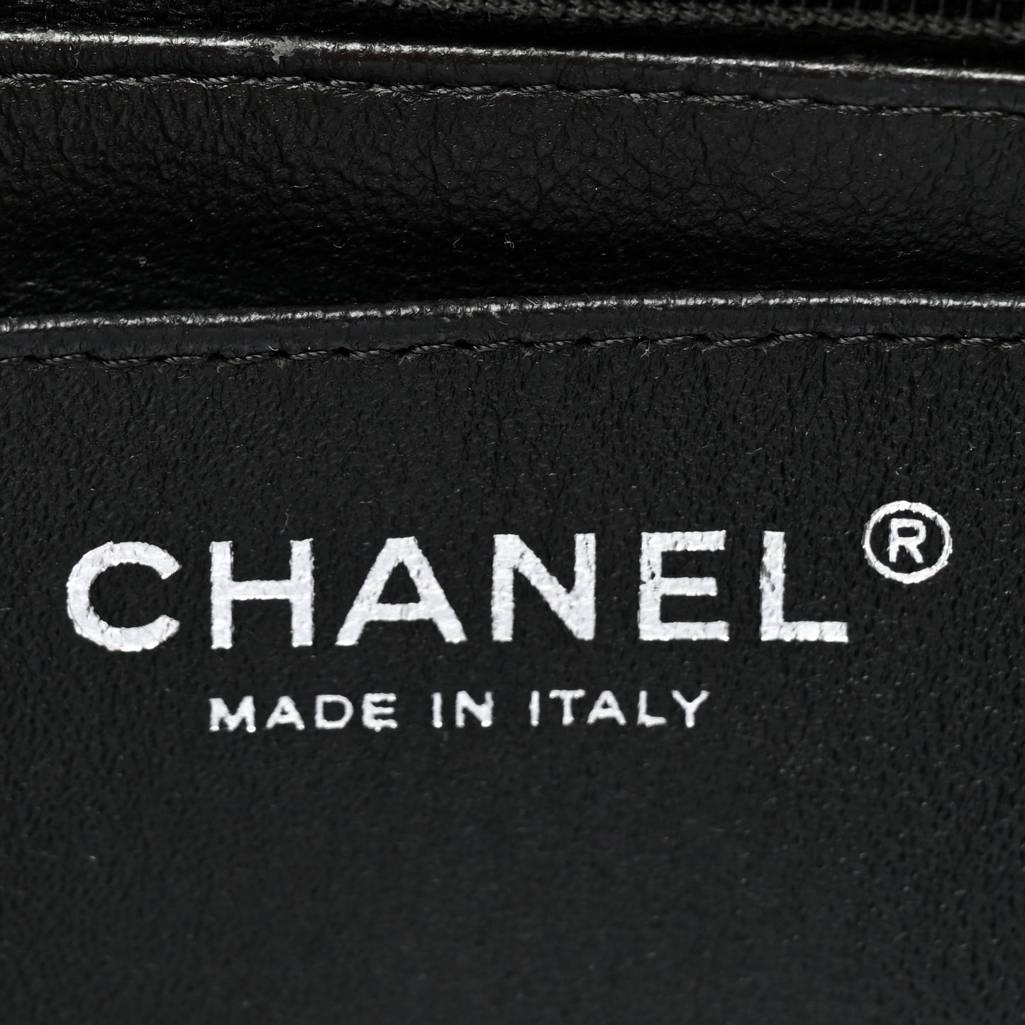 Patent Calfskin Quilted Mini Rectangular Flap Black