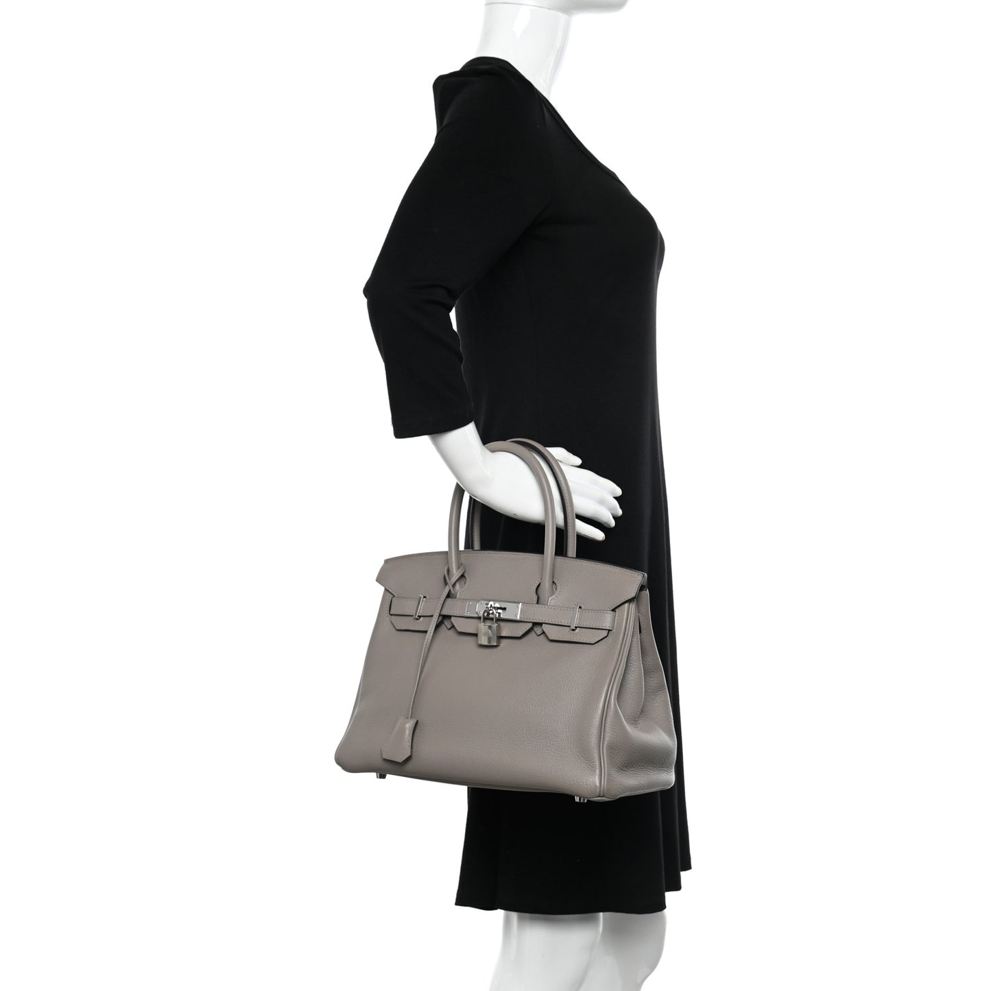 Taurillon Novillo Birkin 30 Gris Asphalte