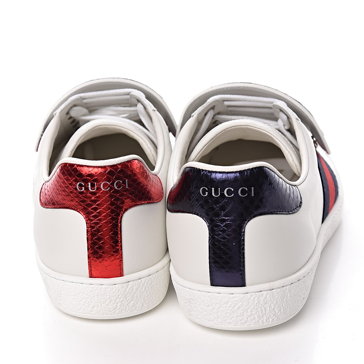 Calfskin Ayers Web Tiger Embroidered Mens Ace Sneakers 9 White