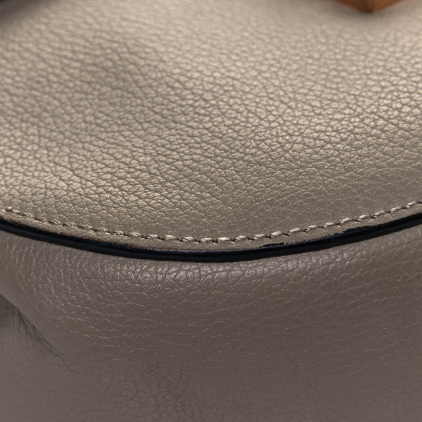 Grained Lambskin Drew Shoulder Bag Motty Grey