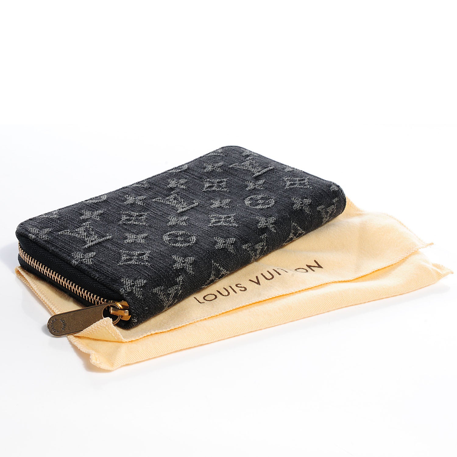 Louis Vuitton Denim Zippy Wallet Black 4 of 7