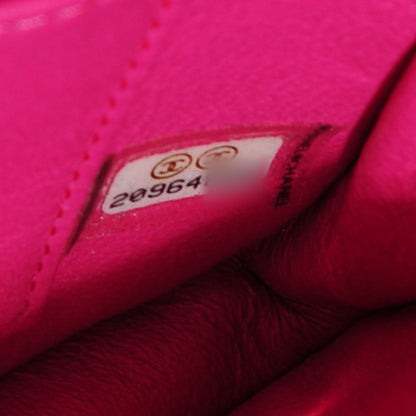 Chanel Lambskin Chevron Quilted Extra Mini Flap Dark Pink 6 of 7