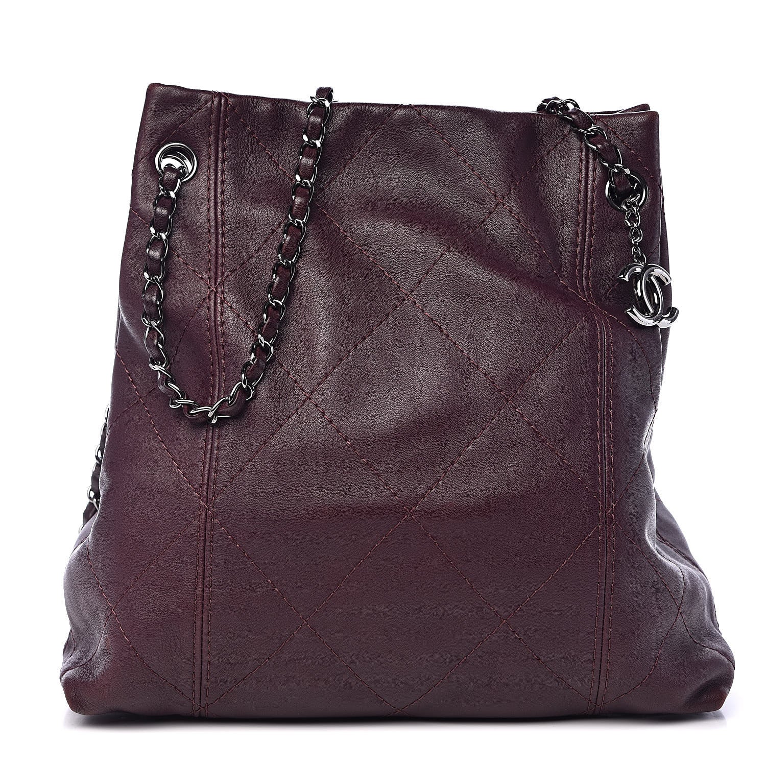 Chanel Lambskin Soft Touch Shoulder Bag Prune 1 of 10
