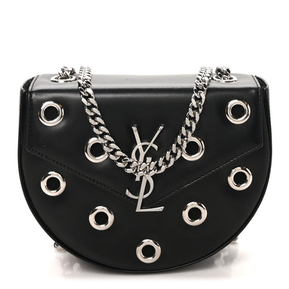 Saint Laurent Box Calfskin Grommet Crossbody Bag Black 1 of 9