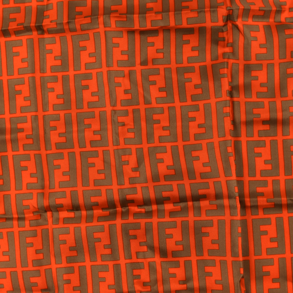 Silk FF Scarf Orange Brown
