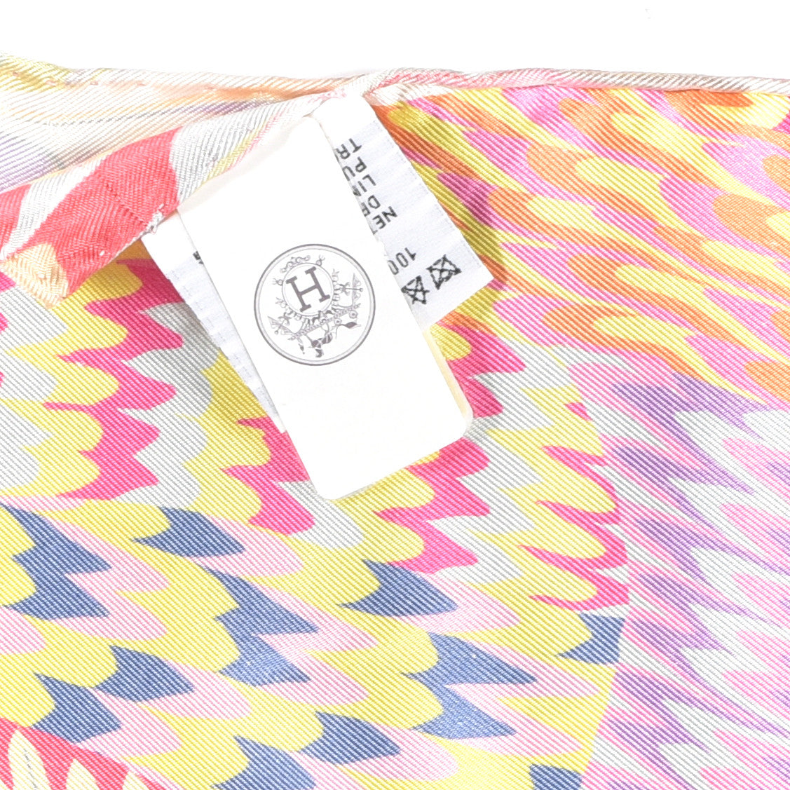 Silk Marble Muffler Rose Vert Violet