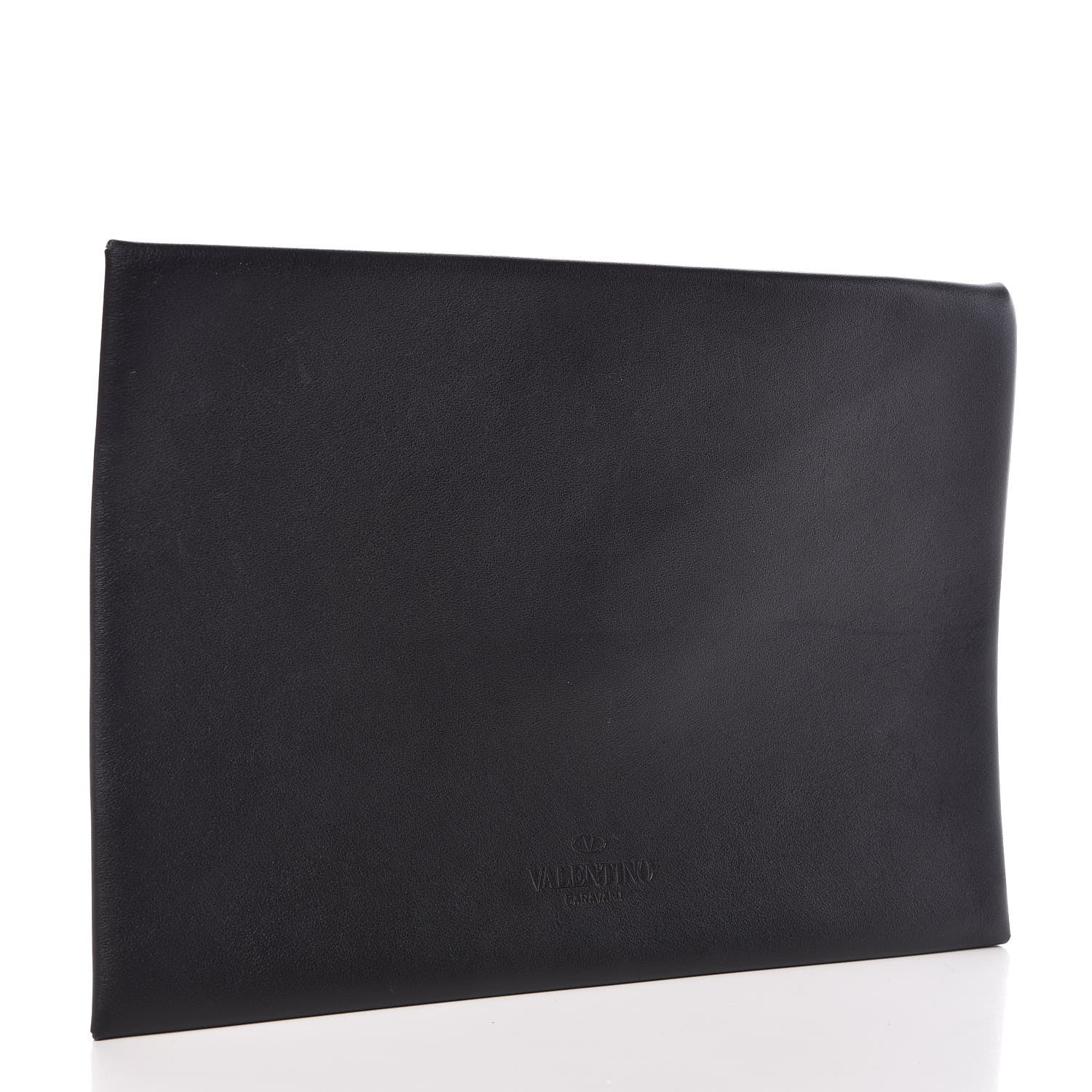 Valentino Garavani Vitello Rockstud Envelope Clutch Bag Black 3 of 9
