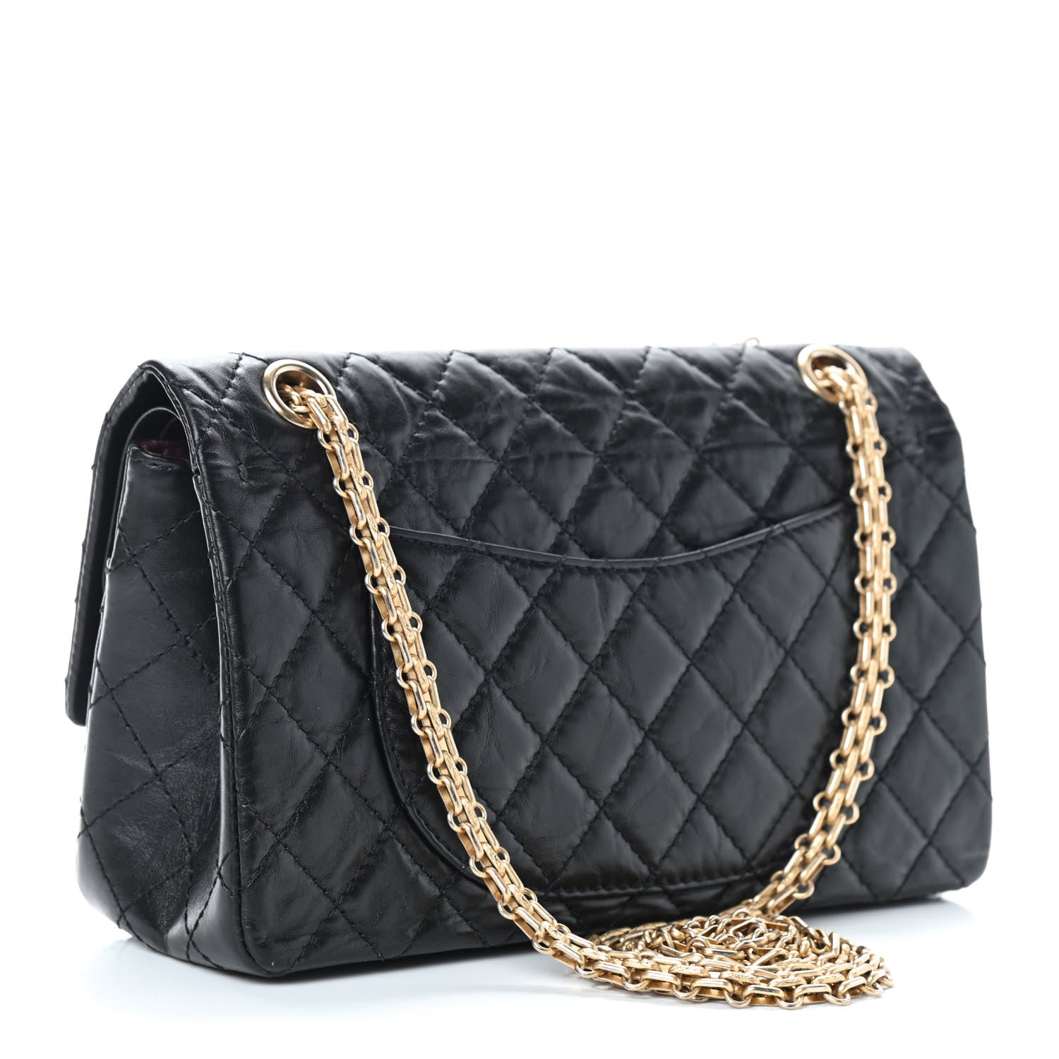 Chanel Aged Calfskin Quilted 2.55 Reissue 225 Flap Black 3 of 9