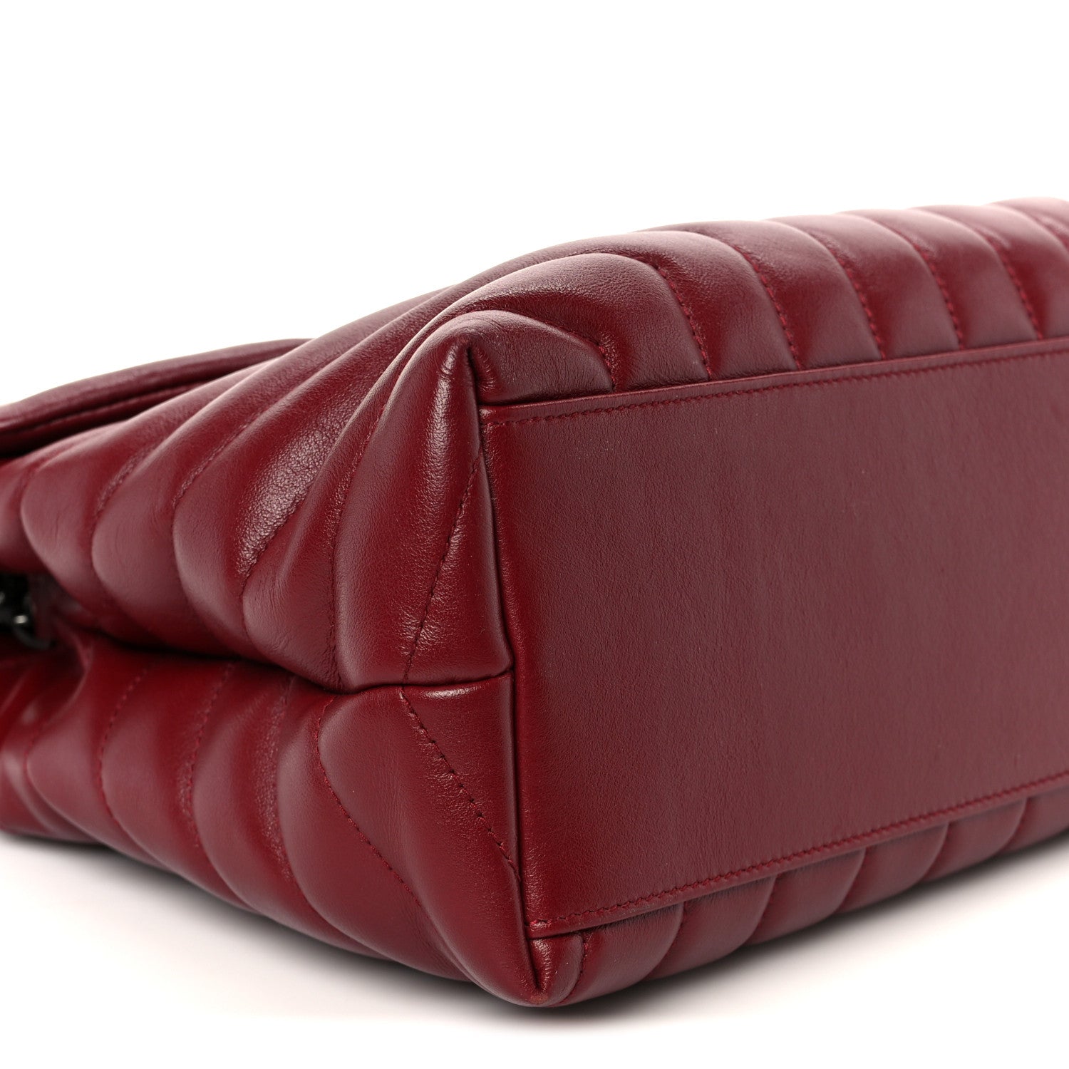 Saint Laurent Calfskin Y Quilted Monogram Medium Loulou Chain Satchel Palissandre 10 of 11