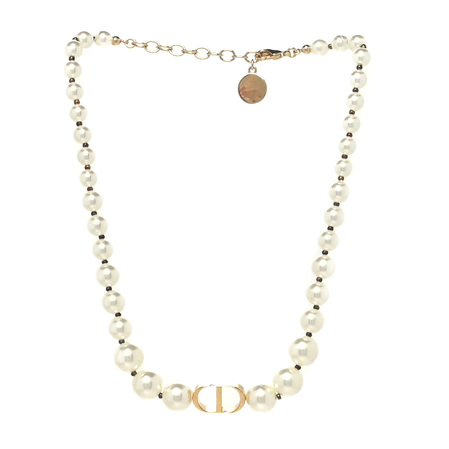 Christian Dior Pearl 30 Montaigne Choker Necklace Gold 3 of 5