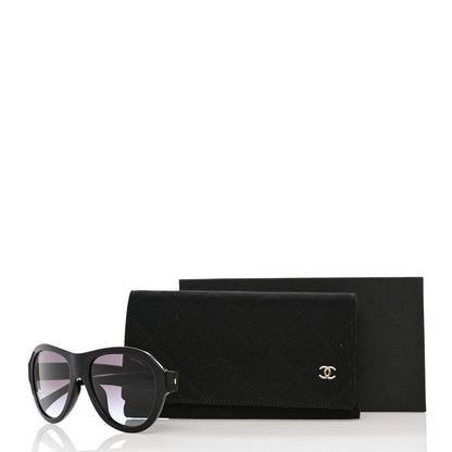 Chanel Acetate Strass Pilot Sunglasses 5467-B-A Black 9 of 9